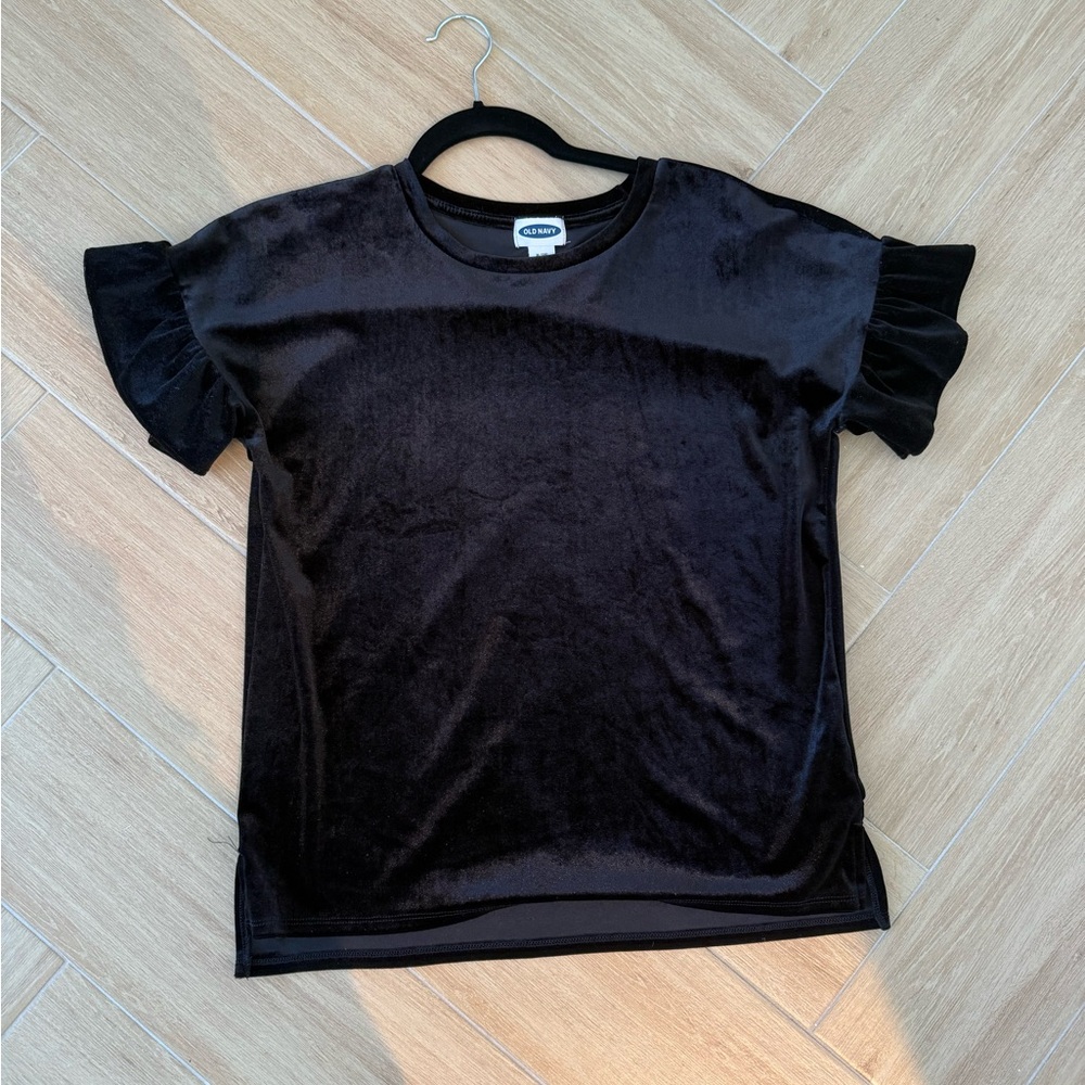 Old Navy Black Velvet Kids Tee